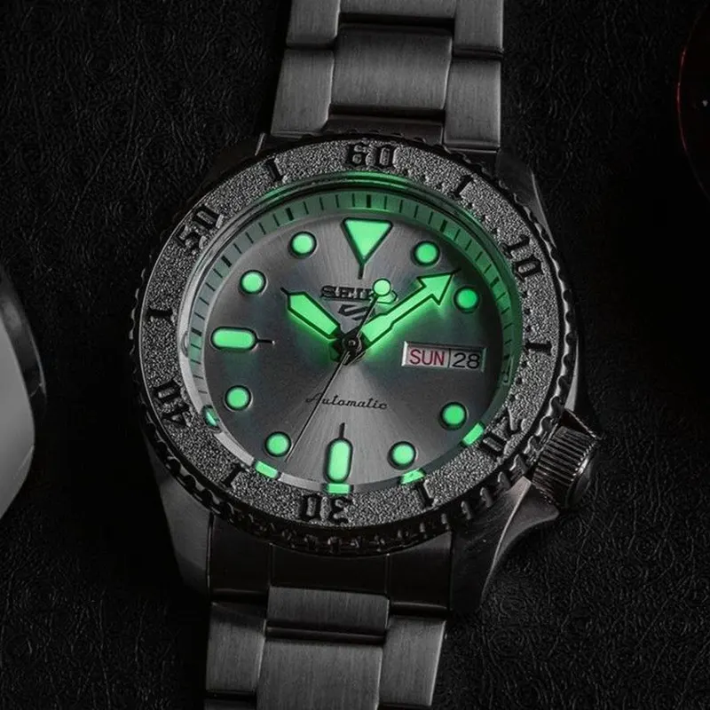 Seiko 5 Sports Silver Dial Automatic Men's Watch- SRPE71